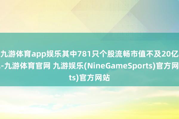 九游体育app娱乐其中781只个股流畅市值不及20亿元-九游体育官网 九游娱乐(NineGameSports)官方网站